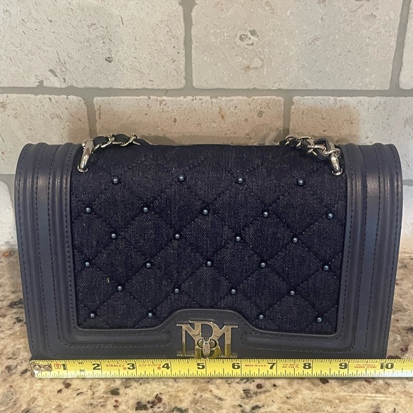 Badgley Mischka Navy Quilted Shoulder Bag NWT - Picture 10 of 11